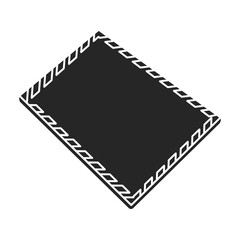 Fototapeta premium Package vector icon.Black vector icon isolated on white background package.