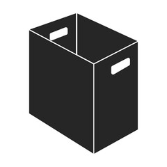 Package vector icon.Black vector icon isolated on white background package.