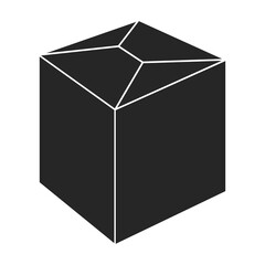 Package vector icon.Black vector icon isolated on white background package.