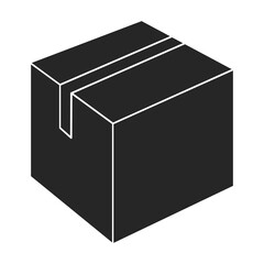 Package vector icon.Black vector icon isolated on white background package.