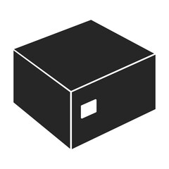 Package vector icon.Black vector icon isolated on white background package.