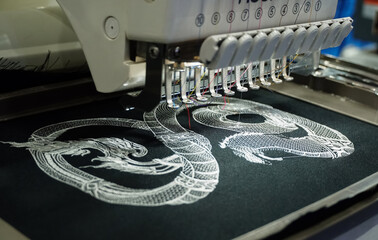 Modern electronic professional embroidery machine for embroidery computer controlled