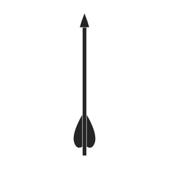 Arrow for bow vector icon. Black vector icon isolated on white background arrow for bow.