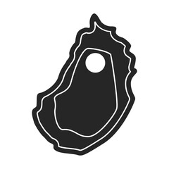 Oyster vector icon.Black vector icon isolated on white background oyster.