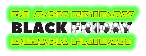 3d illustration, black friday, world cup promotion, green yellow, big promotion