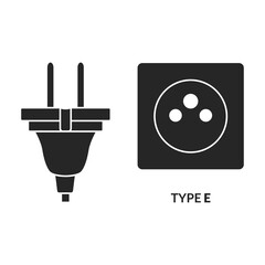 Socket vector icon.Black vector icon isolated on white background socket.