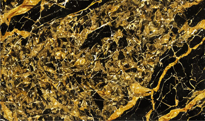 Golden marble texture with many contrasting textures. The abstract gold marble can also be used to create surface effects on architectural floors; ceramic floors and wall tiles. Vector.