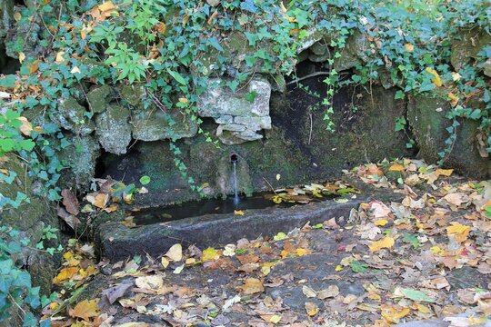Water source (chashma) in the locality of Madara (Bulgaria) in autumn
