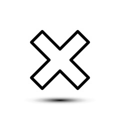 Cross icon. flat design vector illustration for web and mobile