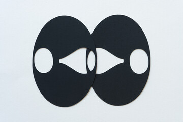 two overlapping exclamation mark cutouts