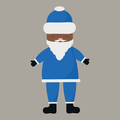 Saint Nicholas with dark skin. Dear Saint Nicholas. Vector illustration