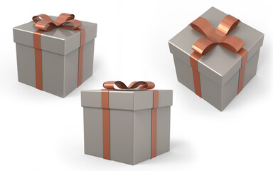 3d, visualization, gift and surprise box on colorful background