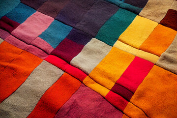 colorful wool blanket pattern