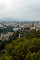 Fototapeta na wymiar View of Malaga from the Alcazaba