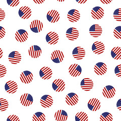 Pattern with flag of the USA. Seamless Pattern with flag of the USA. Textile Design with flag USA.