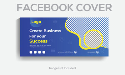Corporate Facebook banner design template. modern corporate medical web cover layout.