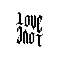 vector writing love with concept