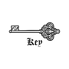 key illustration vector with concept