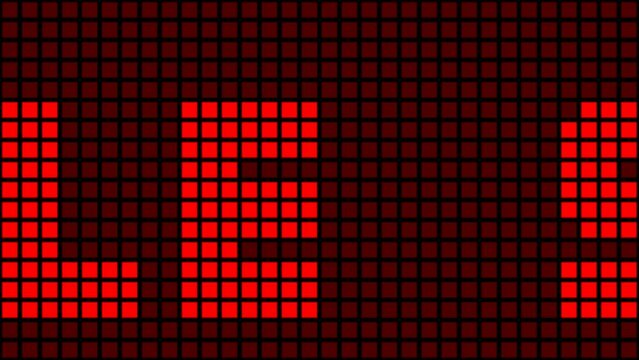 Sale red promo led text.