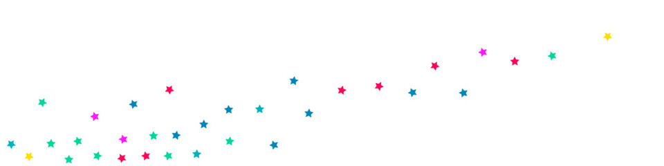 Color Stars Christmas Vector White Panoramic