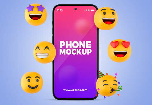Smartphone Emoji Mockup