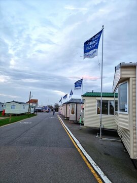 Cloudy street in Isle of Sheppey's caravan parks