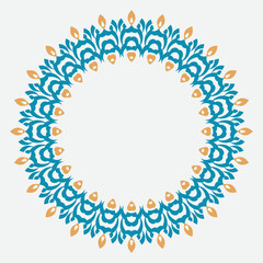 Retro abstract pattern with culture ornament on white background. round ornament decoration.