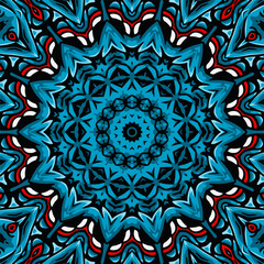 Abstract kaleidoscope background. Beautiful kaleidoscope seamless pattern. Colorful mosaic texture