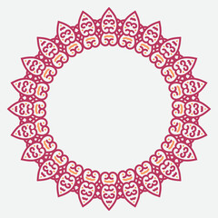 circle frame. round ornament. Wreath for design, logo template.