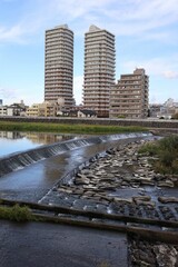 November 2022, Sendai City, Miyagi Prefecture.Scenery of Hirose riverbed.