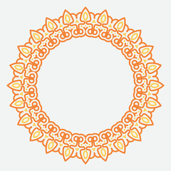 circle frame. round ornament. Wreath for design, logo template.