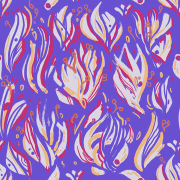 Natural seamless elegant abstract background with flowers
