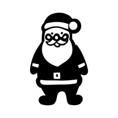 Christmas Vector man, Background, Black, Isolated