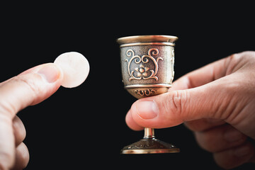 Concept of Eucharist or holy communion of Christianity. Eucharist is sacrament instituted by Jesus....