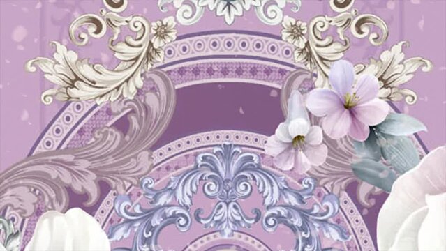 Watercolor flower Paisley butterfly rose peony tiger animal