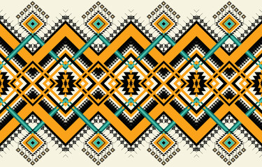 Ethnic geometric American, pattern, Tribal, Aztec motif seamless pattern style. design for fabric, curtain, background, sarong, wallpaper, clothing, wrapping,Batik, tile,decorative. embroidery Vector.
