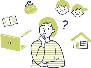 Women who are worried about choosing a side job, skill improvement, child-rearing, and housework