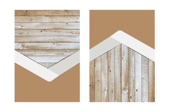 Wood texture background geometric cover business brochure design, Annual report for presentation in A4 size