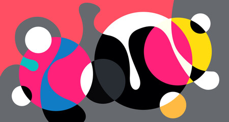 Fototapeta premium Abstract liquid shape. Fluid geometric design. Isolated gradient waves with geometric lines, dots, batik Indonesia pattern. Vector illustration.