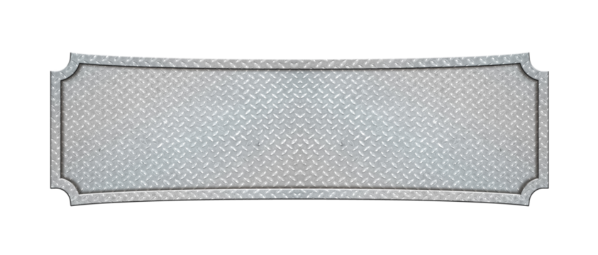 Metal sign plate diamond isolated on white background