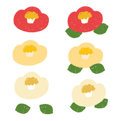 手描きのツバキのイラスト　PNG