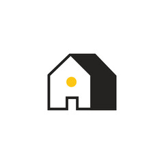 simple aesthetic house logo. house concept logo design vector.