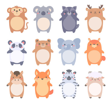 cute wild animal cartoon text frame for decorating schedule notebook