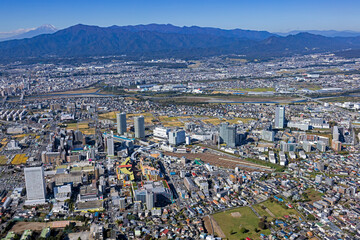 海老名駅前周辺・2022撮影・空撮