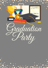 Graduation Party Blank invitation template beautiful and unique just invite 