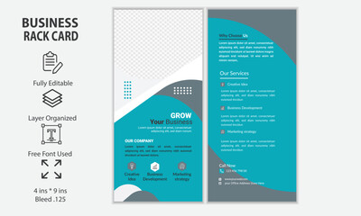 rack card dl flyer template design