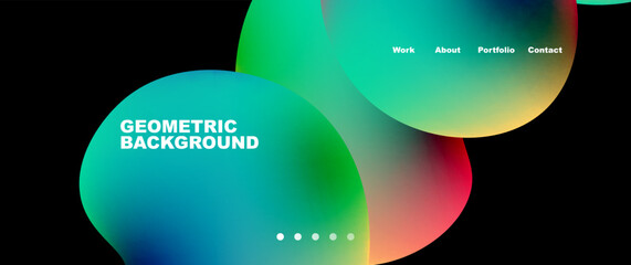 Fluid shapes vector abstract background