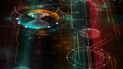 Virtual space of NFT and digital art trading. - Powered by Adobe