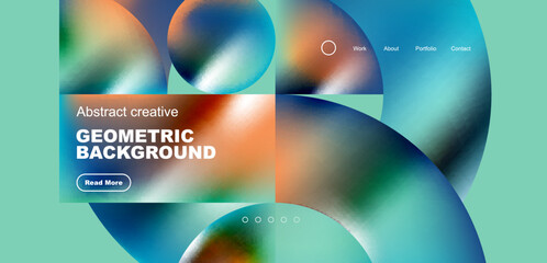 Abstract circles and round elements geometric background. Vector illustration for wallpaper, banner, background, leaflet, catalog, cover, flyer