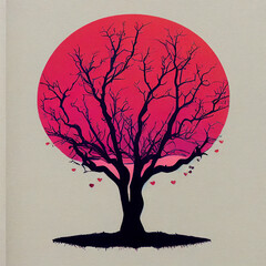 Creative tree logo design illustration
